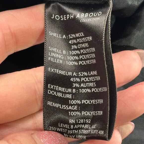 Joseph Abboud Coat Men’s M Wool Blend Jacket Formal Button Up Double Zip Gray - Picture 7 of 13